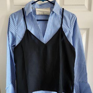 Top, Shirt with Camisole, Longsleeve, Small